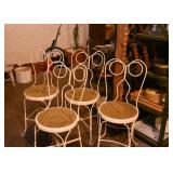Vintage White Ice Cream Parlor Chairs