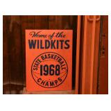Vintage Wildkits State Basketball Championship Sign