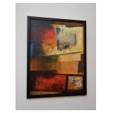Framed Abstract Artwork, signed Patrizio