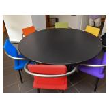 BUY IT NOW! $3,000 - Modern Design Round Dining Table & Set of 8 Chairs by Knoll (Table is 60" Dia x