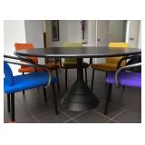 BUY IT NOW! $3,000 - Modern Design Round Dining Table & 8 Chairs by Knoll (Table is 60" Dia x 27" H