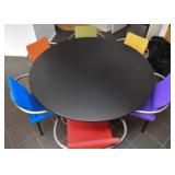 BUY IT NOW! $3,000 - Modern Design Round Dining Table & 8 Chairs by Knoll (Table is 60" Dia x 27" H