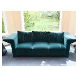 BUY IT NOW! $2000 - Modern Custom Teal Mohair 3-Seat Sofa (89" L)