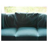 BUY IT NOW! $2000 - Modern Custom Teal Mohair 3-Seat Sofa (89" L)