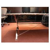 BUY IT NOW!  $2,400 - Writing / Office Desk with Marble Top and Chrome Base (78" L x 38" W x 28" H)