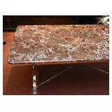 BUY IT NOW!  $2,400 - Writing / Office Desk with Marble Top and Chrome Base (78" L x 38" W x 28" H)