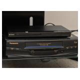 Sony DVD Player, Panasonic VHS Player
