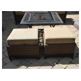 Patio / Outdoor Furniture (Pair of Ottomans)