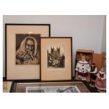 Vintage Framed Prints, Dolls