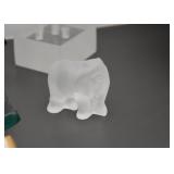 Frosted Art Glass Elephant