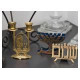 Judaica - Brass Menorahs & Candle Holders