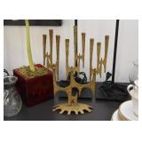 Judaica - Brass Menorahs & Candle Holders