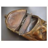 BUY IT NOW!  $150 - Antique Brass Figural Monk Face Match Safe with Cathedral Back