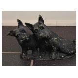Antique Cast Iron Scottie Dogs Doorstop