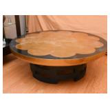 Cool Gold & Black Lacquer Cocktail / Coffee Table 