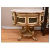 French Provincial Side Table with Marble Top