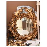 Stunning Ornate Gilt Wall Mirror with Cherubs