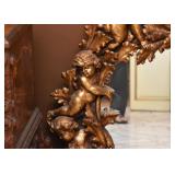 Stunning Ornate Gilt Wall Mirror with Cherubs