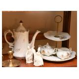 Christmas Tea Set and Dessert Stand, Figurines