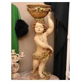 Vintage Statue with Bowl