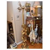 Ornate Gilt Coat / Hat Rack 
