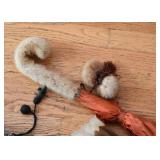 Vintage Parasol / Umbrella (Fur Handled)