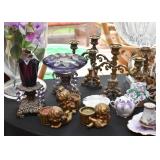 Brass Candelabras, Votive Candle Holders, Vintage China