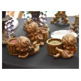Vintage Cherub Votive Candle Holders