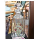 Glass Decanter with Parrot