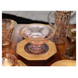 Pink Glass & Gold Tableware