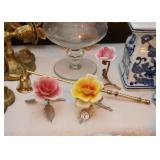 Vintage Porcelain Rose Figurines