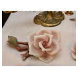 Vintage Porcelain Rose Figurines