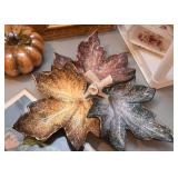 Vintage Ceramic Leaf Dish