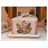 Antique Cheese Dish / Server / Keeper with Lid