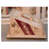 Antique Cheese Dish / Server / Keeper with Lid