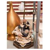 Vintage Porcelain Figural Table Lamp