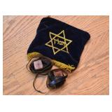 Vintage Judaica - Tefillin with Velvet Pouch