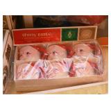 Vintage Shiny Brite Santa Mugs