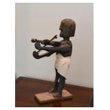 $200 - "Violin and Diaper" Art Sculpture by Tarajumara Indians (Approx. 17" H)