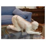 $900 - "Woman & Child" - Ceramic Art Sculpture by Liz Wolfe (Approx. 16" L x 6.5" H)