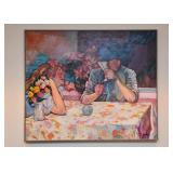 $900 -"Looking to the Future" - Original Artwork / Painting by Linda Kardoff (Approx. 48" L x 40" H)