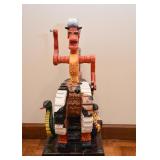 $600 - "Nero" Art Sculpture by Joann Meshen (Approx. 16" L x 9" W x 21" H not including base)