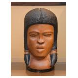 $60 - Wood Carved Native American Bust (Approx. 14.5" H)