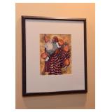 $300 - "Juggler" - Original Artwork by Aletha Jones (Approx. 18.5" L x 21" H including frame)
