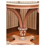 $1,200 - One-of-a-Kind Art Piece - Side Table with Elephants by Jan Miller