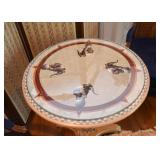 $1,200 - One-of-a-Kind Art Piece - Side Table with Elephants by Jan Miller