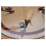 $1,200 - One-of-a-Kind Art Piece - Side Table with Elephants by Jan Miller