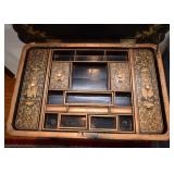 $400 - Vintage Oriental Sewing Table from Marshall Fields, Hand Painted in France & China