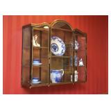 $250 - Antique Metal & Glass Display Cabinet (Wall Mount)