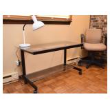 $100 - Modern Metal Desk with Glass Top